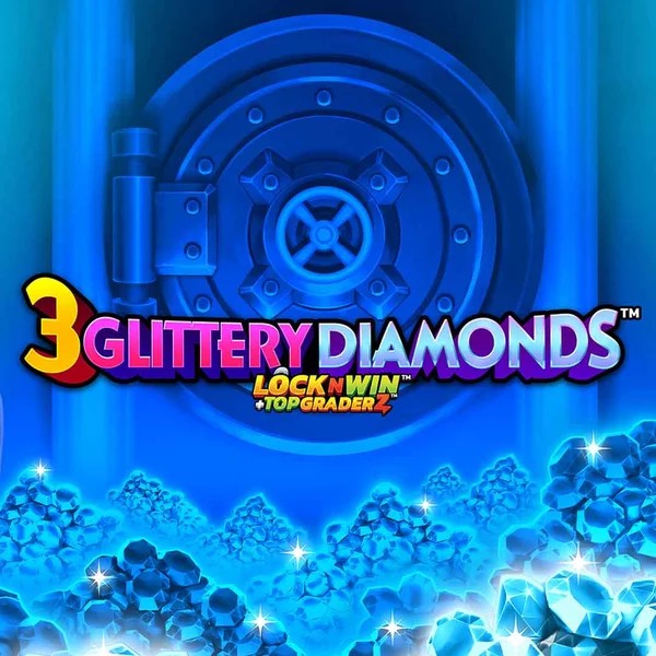 3 Glittery Diamonds slot logo by PearFiction Studios at Energy Casino