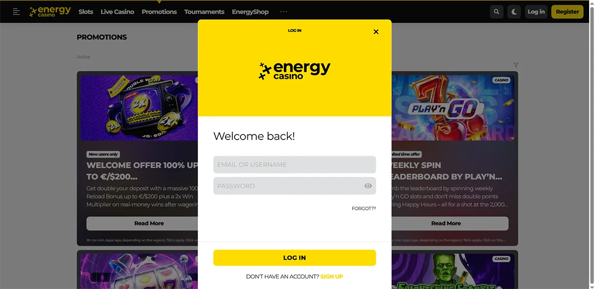 Review: Energy Casino — Card Games & energy casino promo code by for Canadian Players